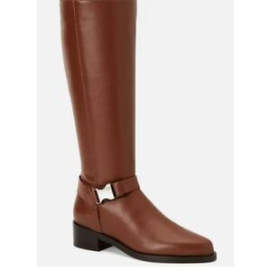 AQUATALIA Graciela Knee High Boots Brown Leather NWOB Size 10